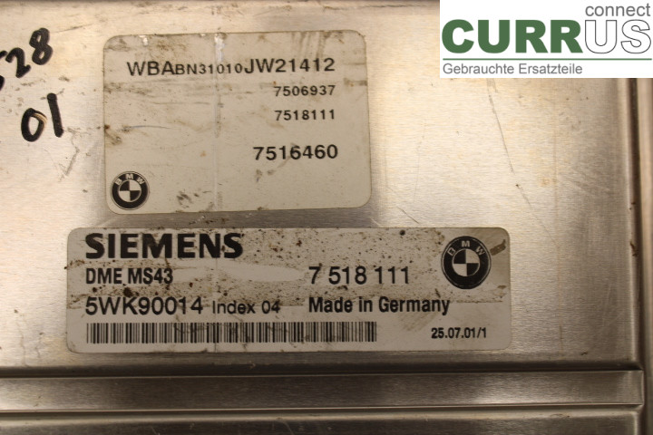 BMW 3 E46      98-05 Motorsteuergerät (ECU) 7516460 