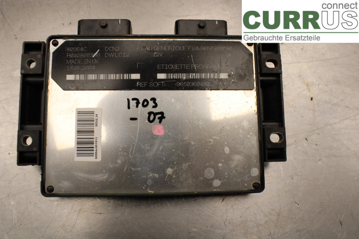 CITROEN BERLINGO  03-07 Engine Control Unit (ECU) 9650360480 