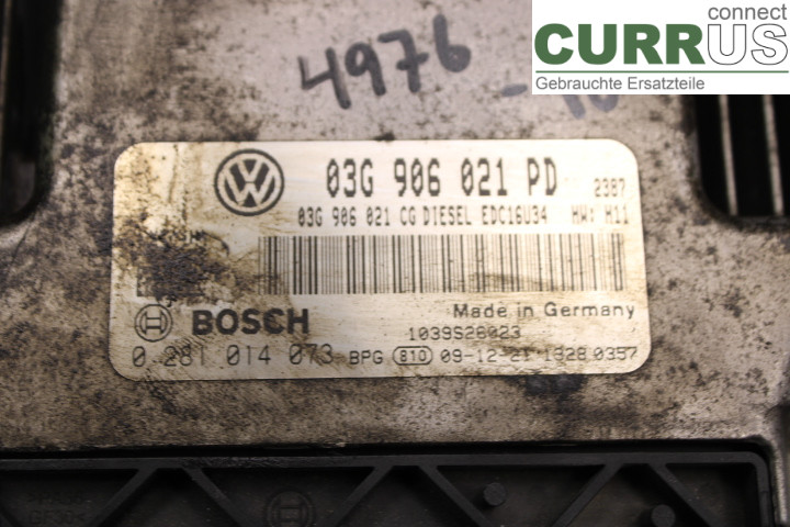 VW CADDY      04-10 Engine Control Unit (ECU) 03G906021PD 