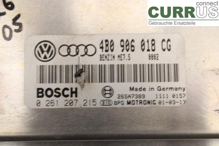 VW PASSAT      97-00 Engine Control Unit (ECU) 4B0906018CG 
