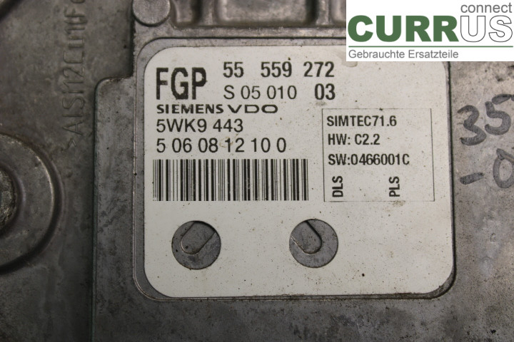 OPEL ASTRA  H    04-12 Engine Control Unit (ECU) 55559272 