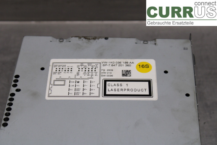 VW CADDY      04-10 Radio CD / Multimedia panel 1K0035186AA 1.9TDi/BLS
