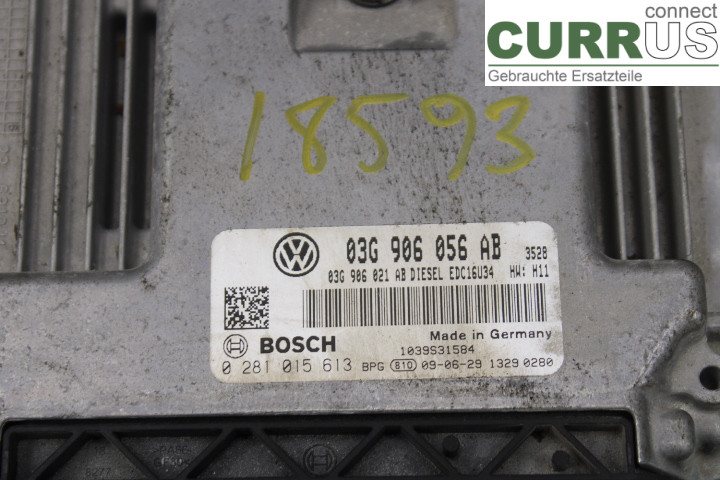 VW CADDY      04-10 Unité de contrôle moteur (ECU) 03G906056AB 1.9TDi/BLS