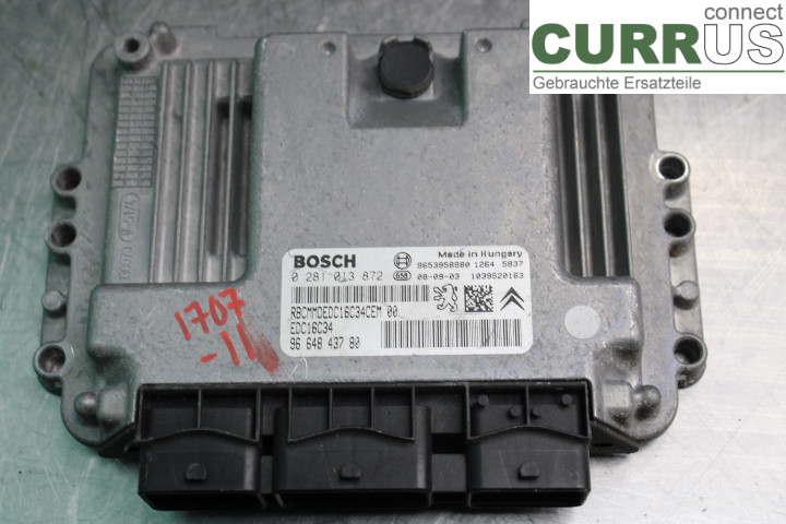CITROEN BERLINGO  08-18 Engine Control Unit (ECU) 9664843780 