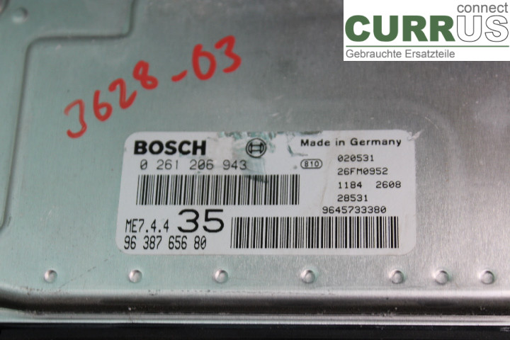 PEUGEOT 307     01-05 Engine Control Unit (ECU) 9638765680 