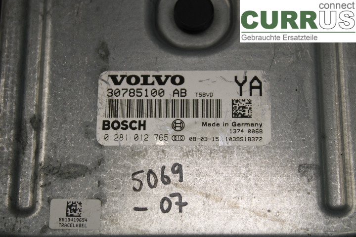VOLVO S40 04-07 Engine Control Unit (ECU) 30785100AB