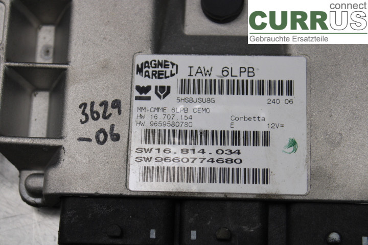 PEUGEOT 307     05-08 Motorstyrningsenhet (ECU) 9660774680 