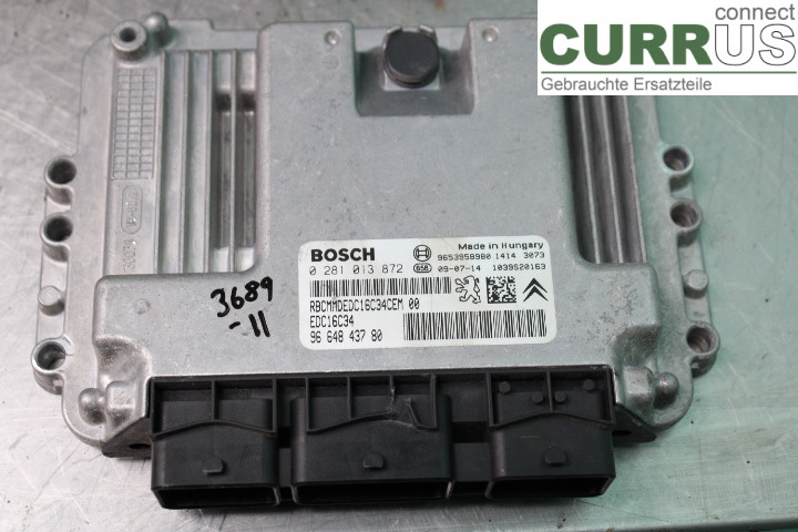 PEUGEOT PARTNER   08-15 Engine Control Unit (ECU) 9664843780 
