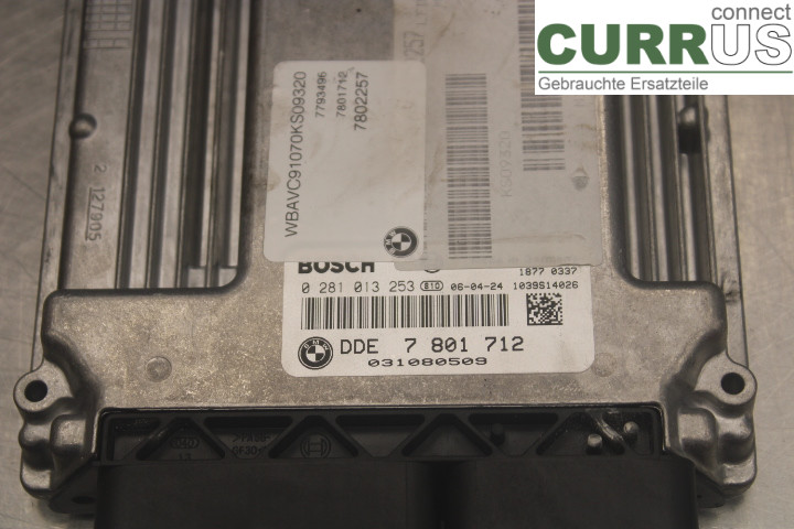 BMW 3 E90/91 SED/TOU 05-12 Engine Control Unit (ECU) 7801712 3.0D/M57TU2D30
