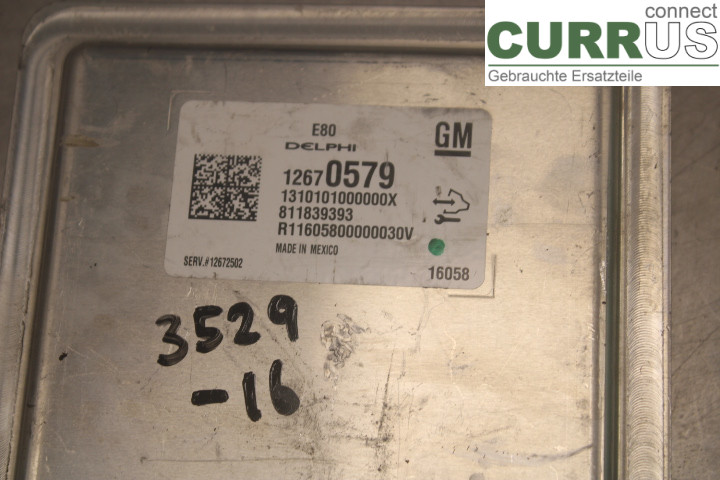 OPEL ASTRA K  16- Engine Control Unit (ECU) 12670579 