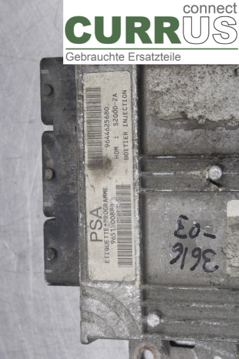PEUGEOT 206  98-09 Engine Control Unit (ECU) 9644625680 