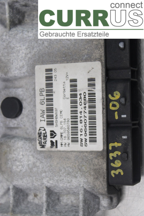 PEUGEOT 407 Motorens styreenhed (ECU) 9660774680 