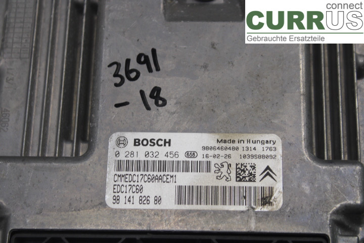 PEUGEOT PARTNER 16-18 Engine Control Unit (ECU) 9814182680