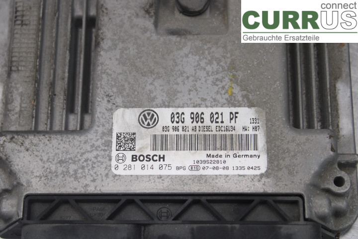 VW CADDY      04-10 Motorsteuergerät (ECU) 03G906021PF 1.9TDi/BLS