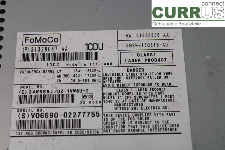 VOLVO XC60  09-13 Radio CD / Multimedia panel 31328067AA 2.4D/D5244T14