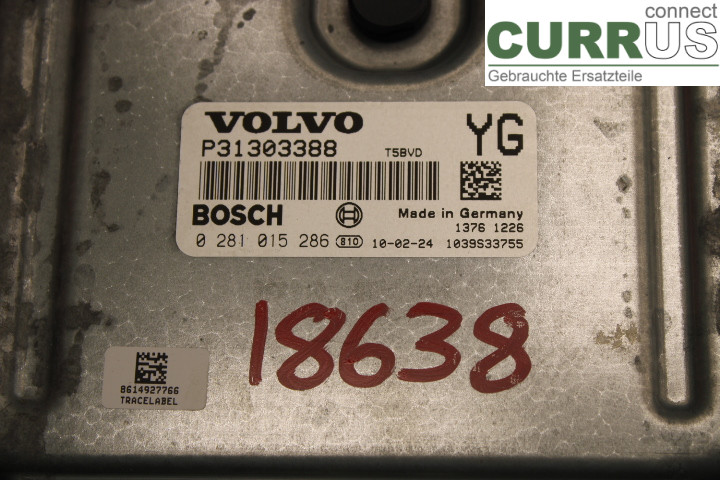 VOLVO XC60  09-13 Engine Control Unit (ECU) P31303388 2.4D/D5244T14