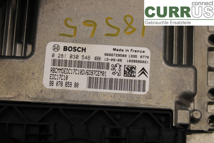 CITROEN BERLINGO  08-18 Engine Control Unit (ECU) 9807885980 1.6HDi/9HF