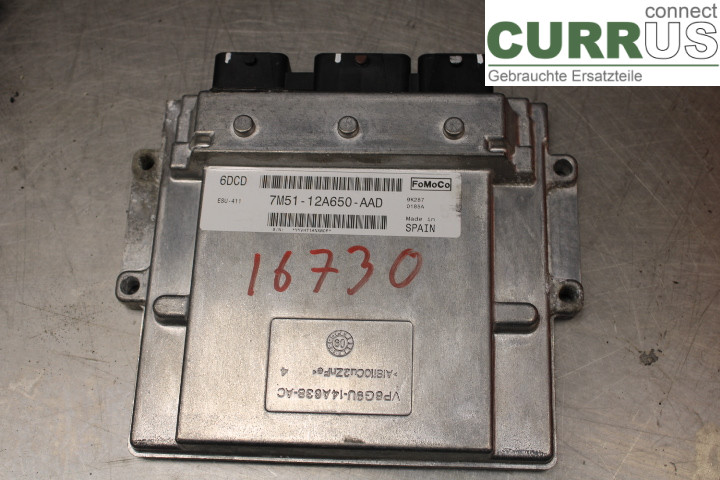 FORD FOCUS     08-11 Engine Control Unit (ECU) 7M5112A650AAD 1,8F/Q7DA