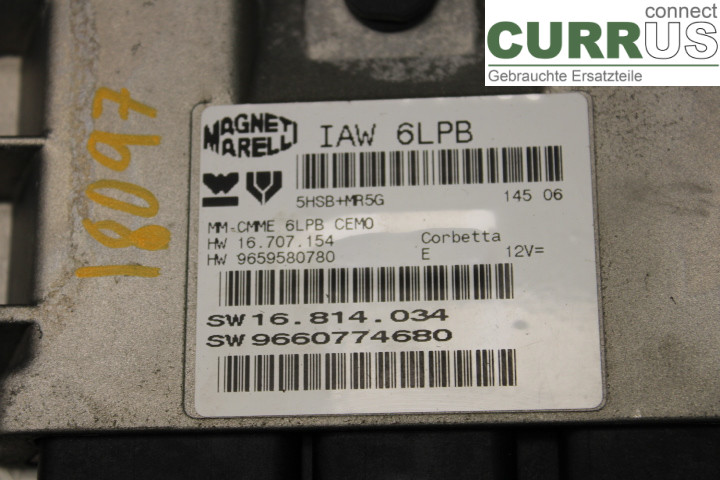 PEUGEOT 307     05-08 Motorstyrningsenhet (ECU) 9660774680 2.0i/RFJ