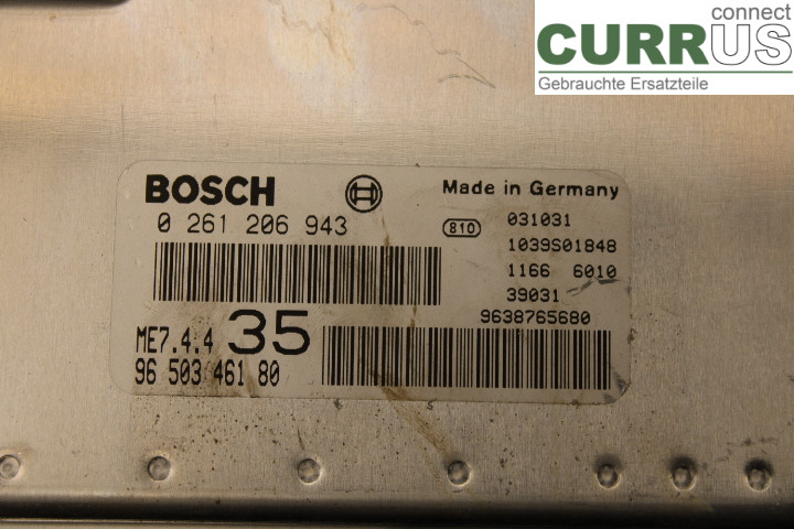 PEUGEOT 307     01-05 Engine Control Unit (ECU) 9650346180 1.6i/NFU