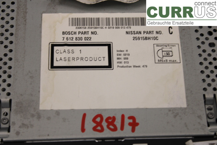 NISSAN QASHQAI   07-10 Radio CD / Multimedia panel  1.6i/HR16DE