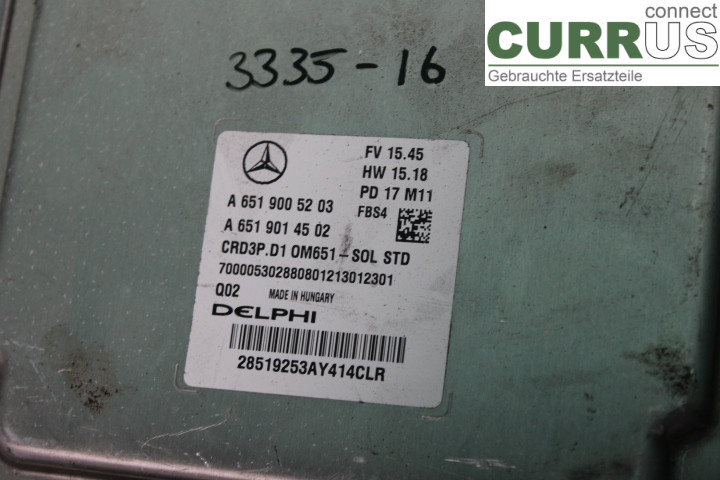 MB C-KLASS (W205) 14- Sterownik silnika (ECU) A6519005203