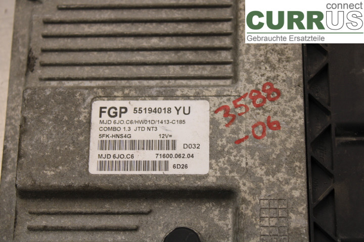 OPEL COMBO C  02- Engine Control Unit (ECU) 55194018YU 