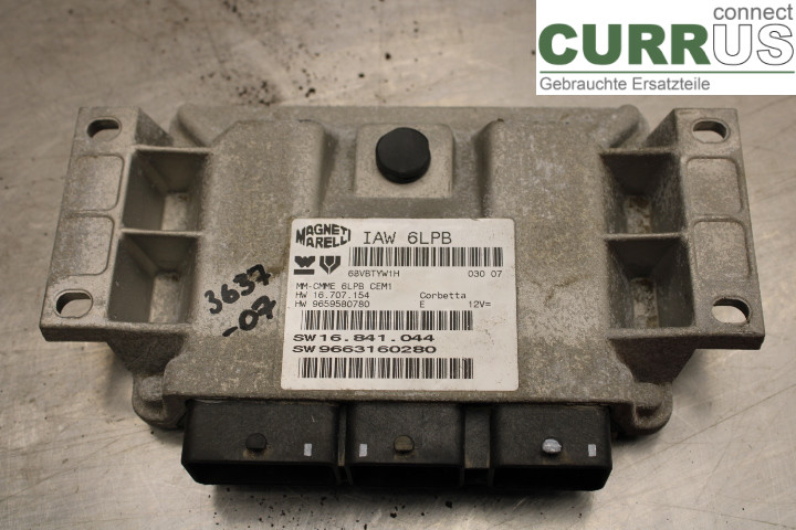 PEUGEOT 407 Motorens styreenhed (ECU) 9663160280 