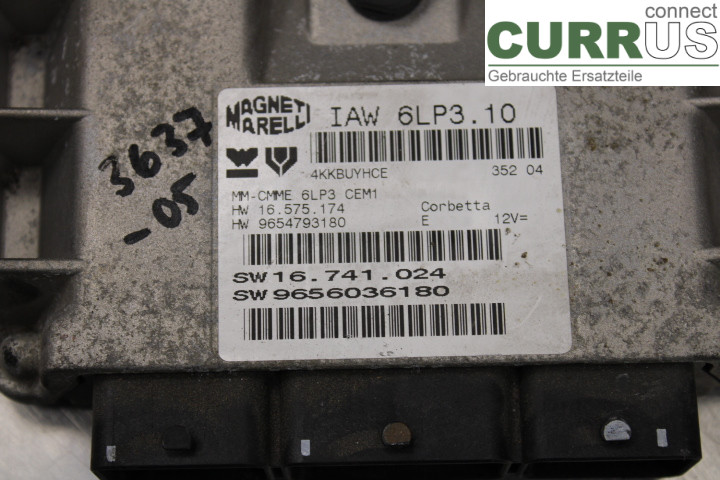 PEUGEOT 407 Motorens styreenhed (ECU) 9656036180 
