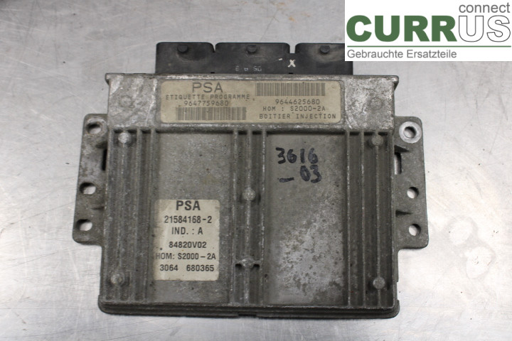 PEUGEOT 206  98-09 Engine Control Unit (ECU) 9644625680 