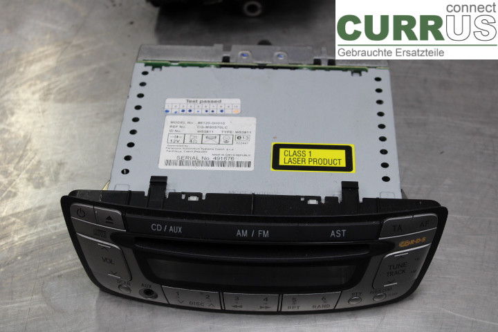 TOYOTA AYGO 06-14 Radio CD / panneau multimédia 861200H010 1.0i/1KR-FE