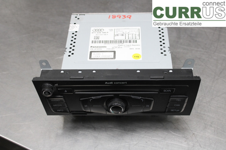 AUDI A4/S4 08-11 Radio CD / Multimedia panel 8T1035186P 2.0TDi/CAGA