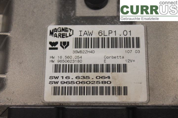 PEUGEOT 307     01-05 Engine Control Unit (ECU) 9650602580 