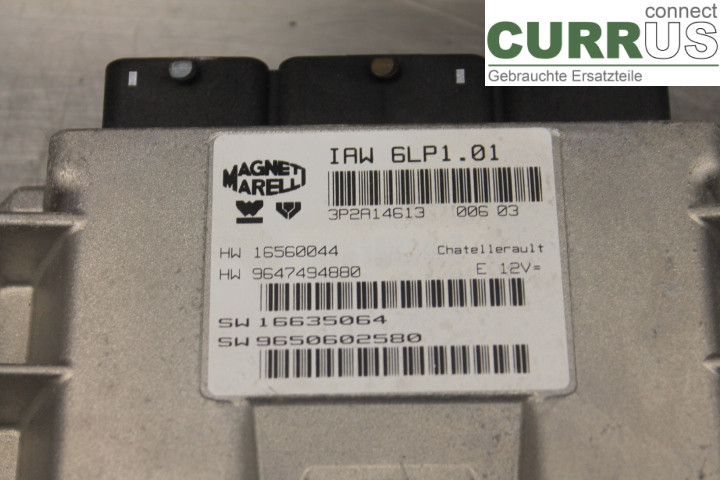 PEUGEOT 307     01-05 Engine Control Unit (ECU) 9650602580 