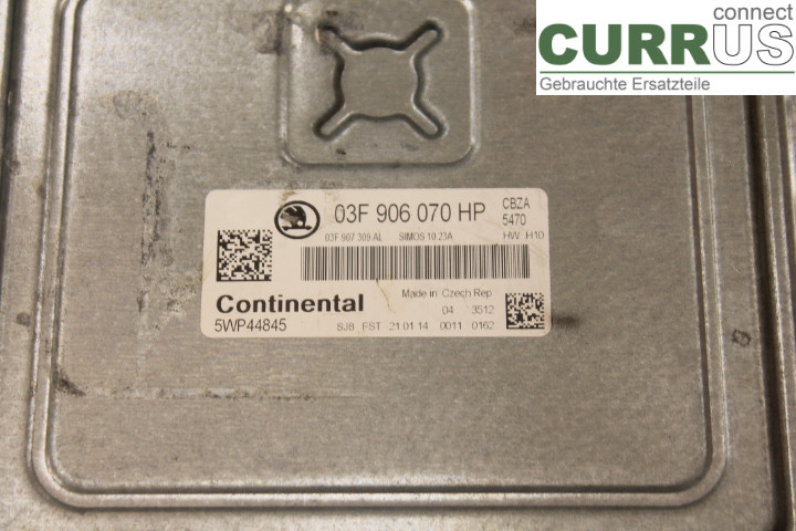 SKODA FABIA 07-14 Engine Control Unit (ECU) 03F906070HP 1,2TSi/CBZA