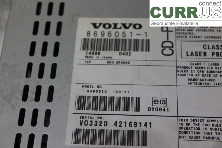 VOLVO V50      04-07 Radio-CD-/Multimedia-Panel 46960511 2,4i/B5244S5
