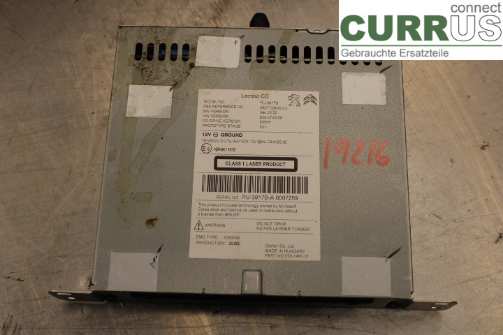 PEUGEOT 508  11-18 Radio CD / panel multimedialny 980772908002 1.6HDi/9HD