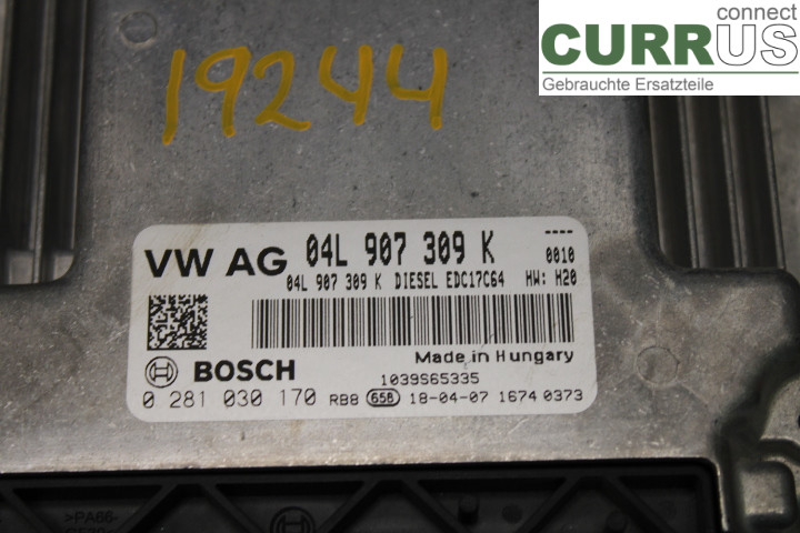 VW CADDY  16-20 Engine Control Unit (ECU)  2.0TDi/DFSE