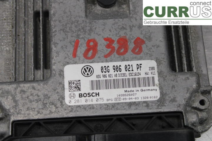 VW CADDY      04-10 Motorsteuergerät (ECU) 03G906021PF 1.9TDi/BLS