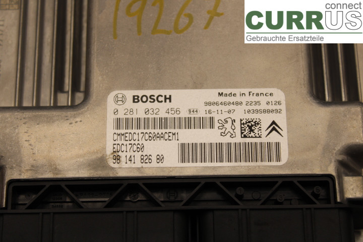 PEUGEOT PARTNER 16-18 Engine Control Unit (ECU) 9806460480 1.6HDi/BHY