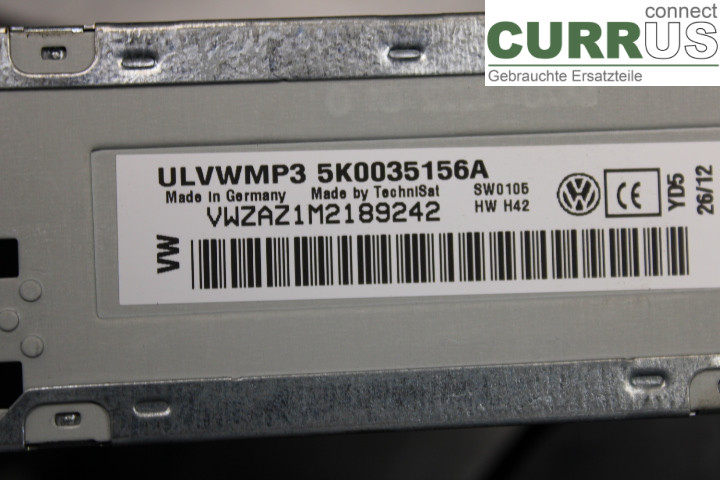 VW GOLF VI     09-13 Radio CD / Multimedia panel 5K0035156A 1.6i/CMXA