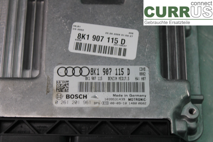 AUDI A4/S4 08-11 Engine Control Unit (ECU) 8K1907115D 1.8TFSi/CDHB