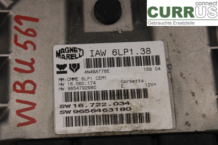 PEUGEOT 307     01-05 Engine Control Unit (ECU) 9656463180 2.0i/RFN
