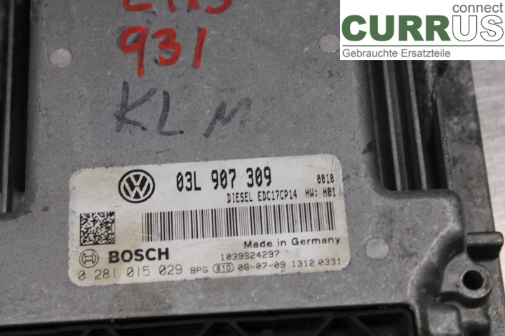 VW PASSAT      05-10 Engine Control Unit (ECU) 03L907309 2.0TDi/CBBB