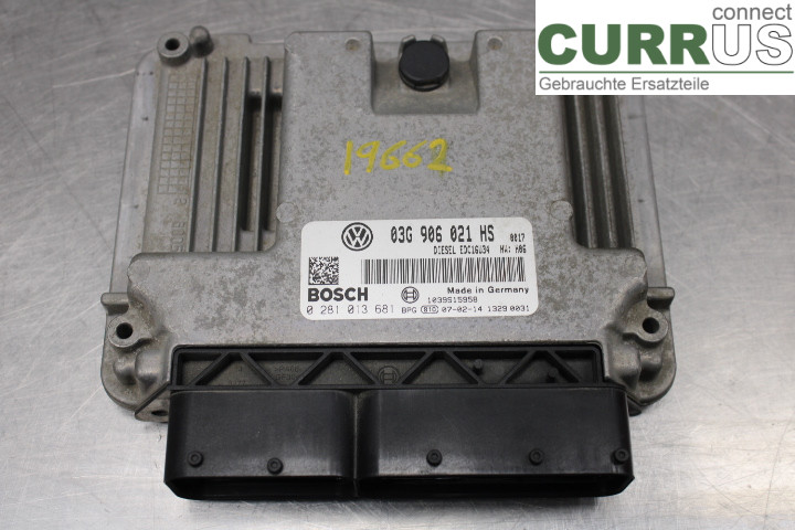 VW CADDY      04-10 Unité de contrôle moteur (ECU) 03G906021HS 1.9TDi/BLS