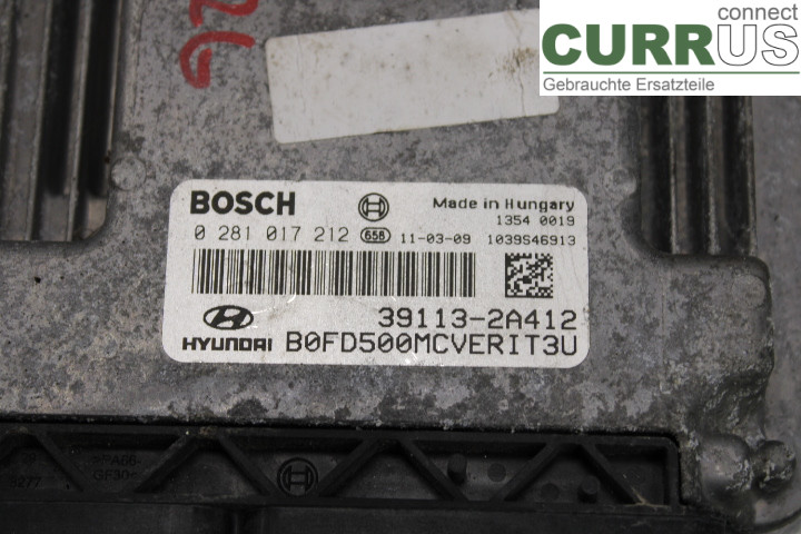 HYUNDAI i30   07-12 Engine Control Unit (ECU) 391132A412 1.6CRDi/D4FB