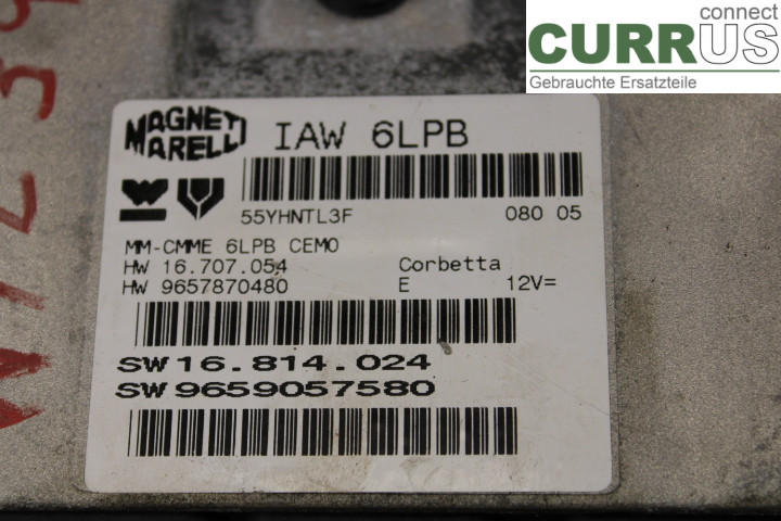 PEUGEOT 307     01-05 Engine Control Unit (ECU)  2.0i/RFJ