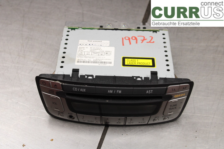 TOYOTA AYGO 06-14 Radio CD / panneau multimédia 1.0i/1KRFE
