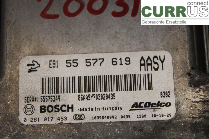OPEL INSIGNIA  09-16 Engine Control Unit (ECU)  2.0CDTi/A20DTH