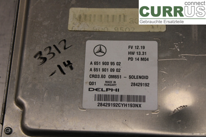 MB A-KLASS (W176)   13-18 Engine Control Unit (ECU)  